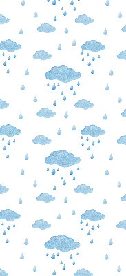 Fabric roller blind Clouds and rain