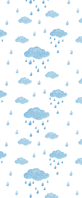 Fabric roller blind Clouds and rain
