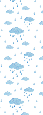 Fabric roller blind Clouds and rain