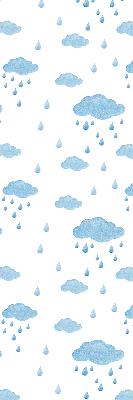 Fabric roller blind Clouds and rain