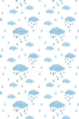 Fabric roller blind Clouds and rain
