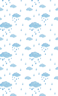 Fabric roller blind Clouds and rain