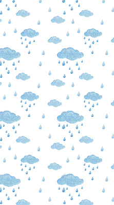 Fabric roller blind Clouds and rain