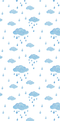 Fabric roller blind Clouds and rain
