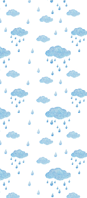 Fabric roller blind Clouds and rain