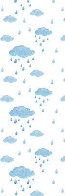 Fabric roller blind Clouds and rain