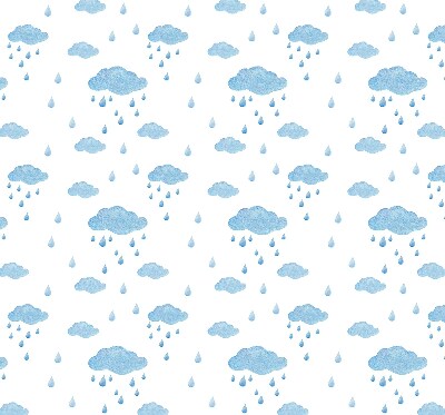 Fabric roller blind Clouds and rain