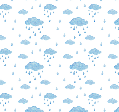 Fabric roller blind Clouds and rain