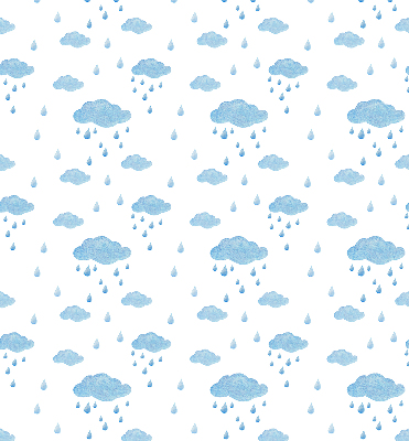 Fabric roller blind Clouds and rain