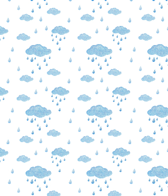 Fabric roller blind Clouds and rain