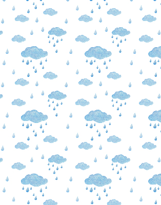 Fabric roller blind Clouds and rain