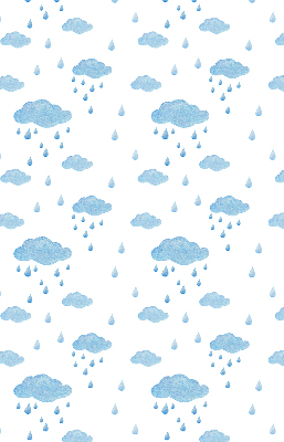 Fabric roller blind Clouds and rain