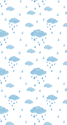 Fabric roller blind Clouds and rain