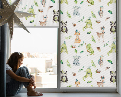 Roller blind for large window Animals and plants