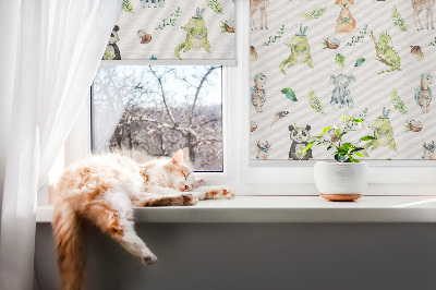 Roller blind for large window Animals and plants