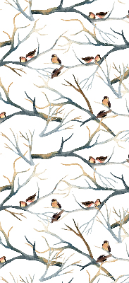 Fabric roller blind Birds on a tree