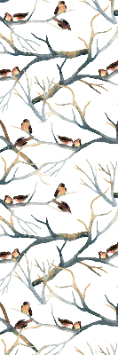Fabric roller blind Birds on a tree