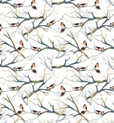 Fabric roller blind Birds on a tree