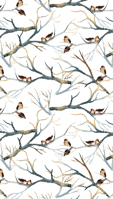 Fabric roller blind Birds on a tree