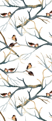 Fabric roller blind Birds on a tree