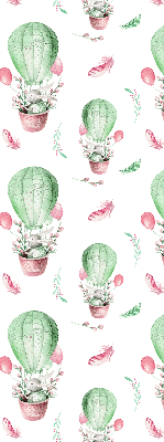 Roller blind for large window Green balloons
