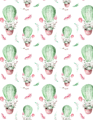 Roller blind for large window Green balloons