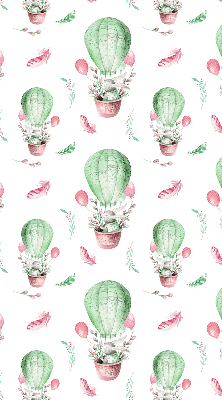Roller blind for large window Green balloons