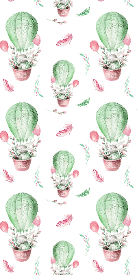 Roller blind for large window Green balloons