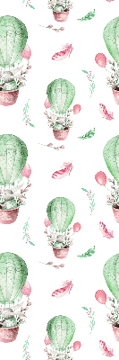 Roller blind for large window Green balloons