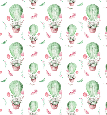 Roller blind for large window Green balloons