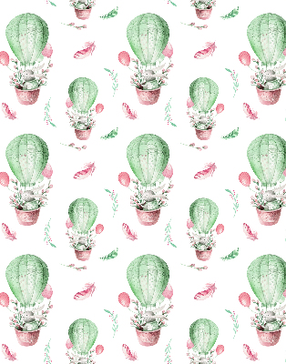 Roller blind for large window Green balloons