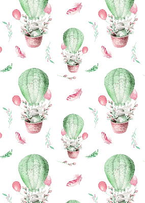 Roller blind for large window Green balloons