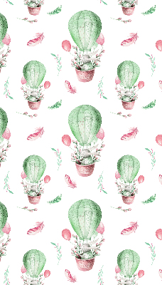 Roller blind for large window Green balloons