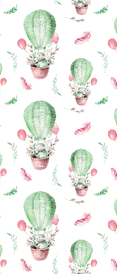 Roller blind for large window Green balloons