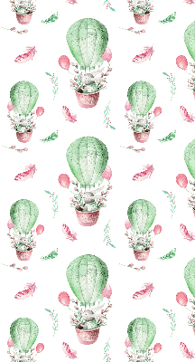 Roller blind for large window Green balloons