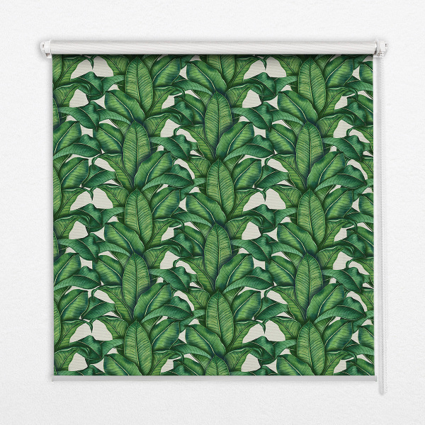 Fabric roller blind Green leaves