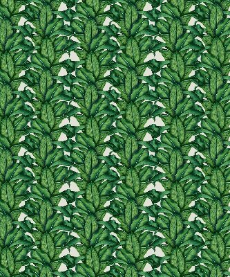 Fabric roller blind Green leaves
