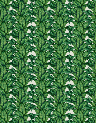 Fabric roller blind Green leaves