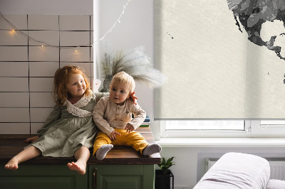 Modern roller blind Black continents