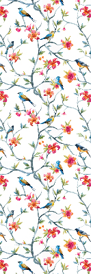 Roller blind for large window A bird on a branch