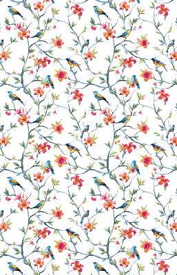 Roller blind for large window A bird on a branch