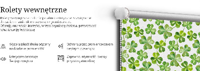 Fabric roller blind Lucky clover