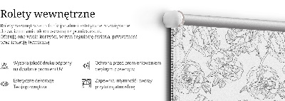 Modern roller blind Drawn roses