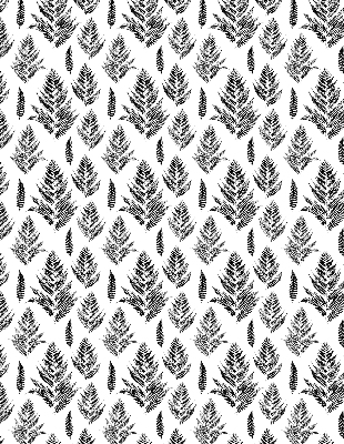 Fabric roller blind Painted leaves