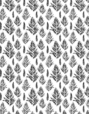 Fabric roller blind Painted leaves