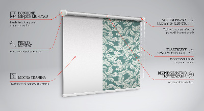 Modern roller blind Leaf wallpaper