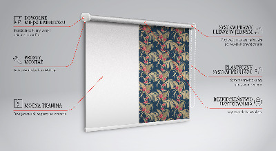 Roller blind for large window Interesting plants