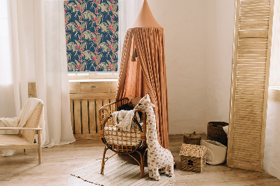 Roller blind for large window Interesting plants