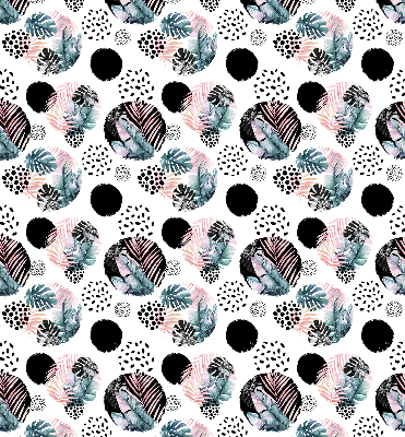 Fabric roller blind Circles and leaves
