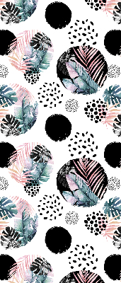 Fabric roller blind Circles and leaves